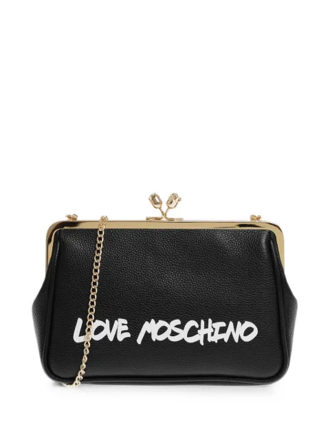 Moschino Love logo-print Love clutch bag