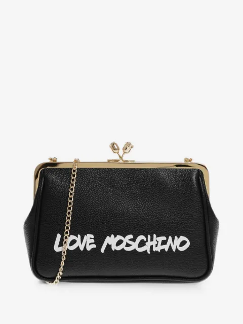 Moschino Love logo-print Love clutch bag