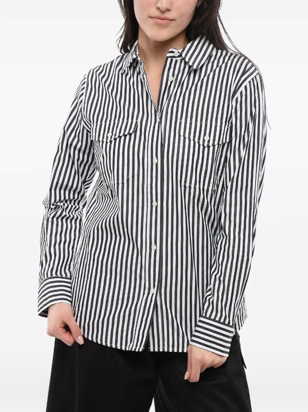 Woolrich Sahariana striped shirt - Weiß
