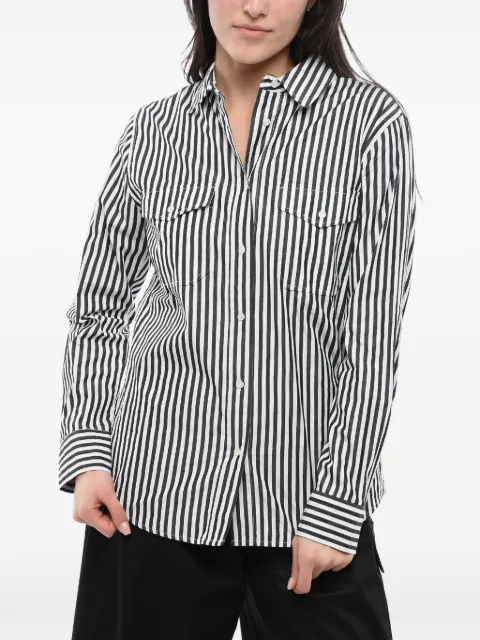 Woolrich camisa Sahariana a rayas