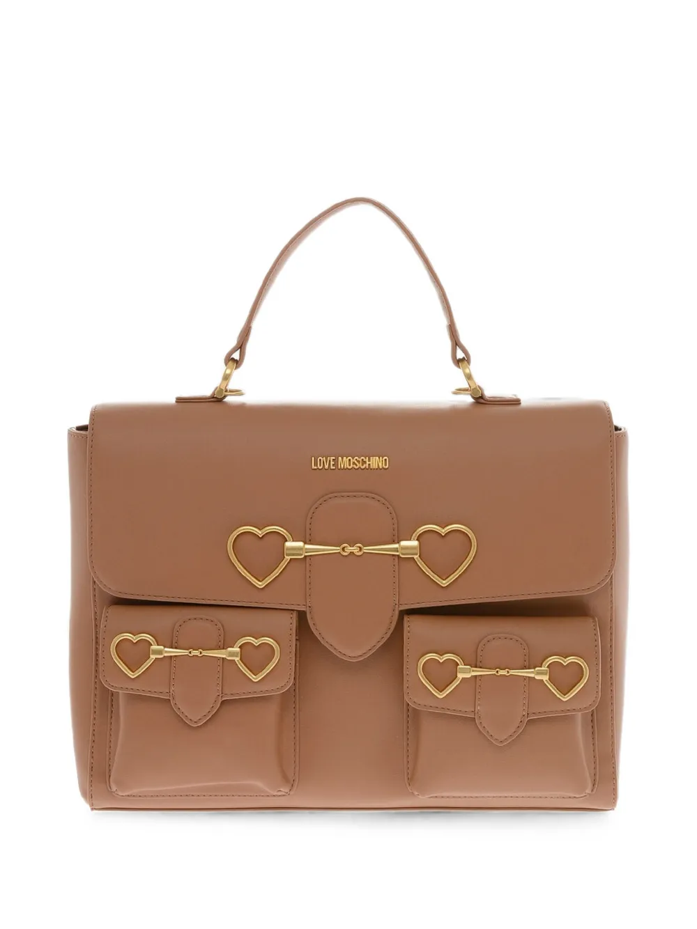 Love Moschino heart-motif tote bag - Brown