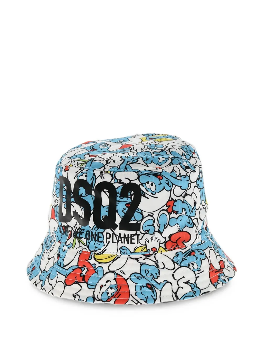 DSQUARED2 x Smurfs printed bucket hat - Weiß