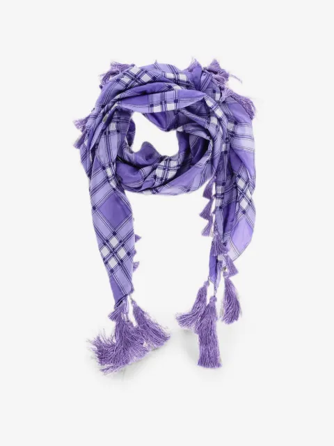 DSQUARED2 checked tassel-trim scarf