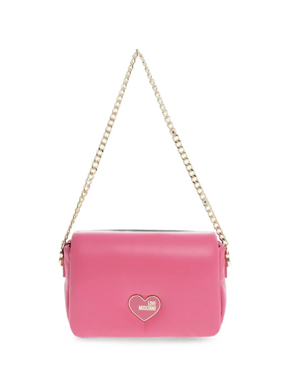 Moschino Love heart-plaque cross body bag - Rosa