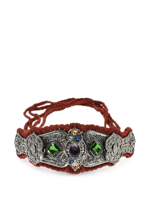 DSQUARED2 cinturón Dreamcatcher con detalles de cristal