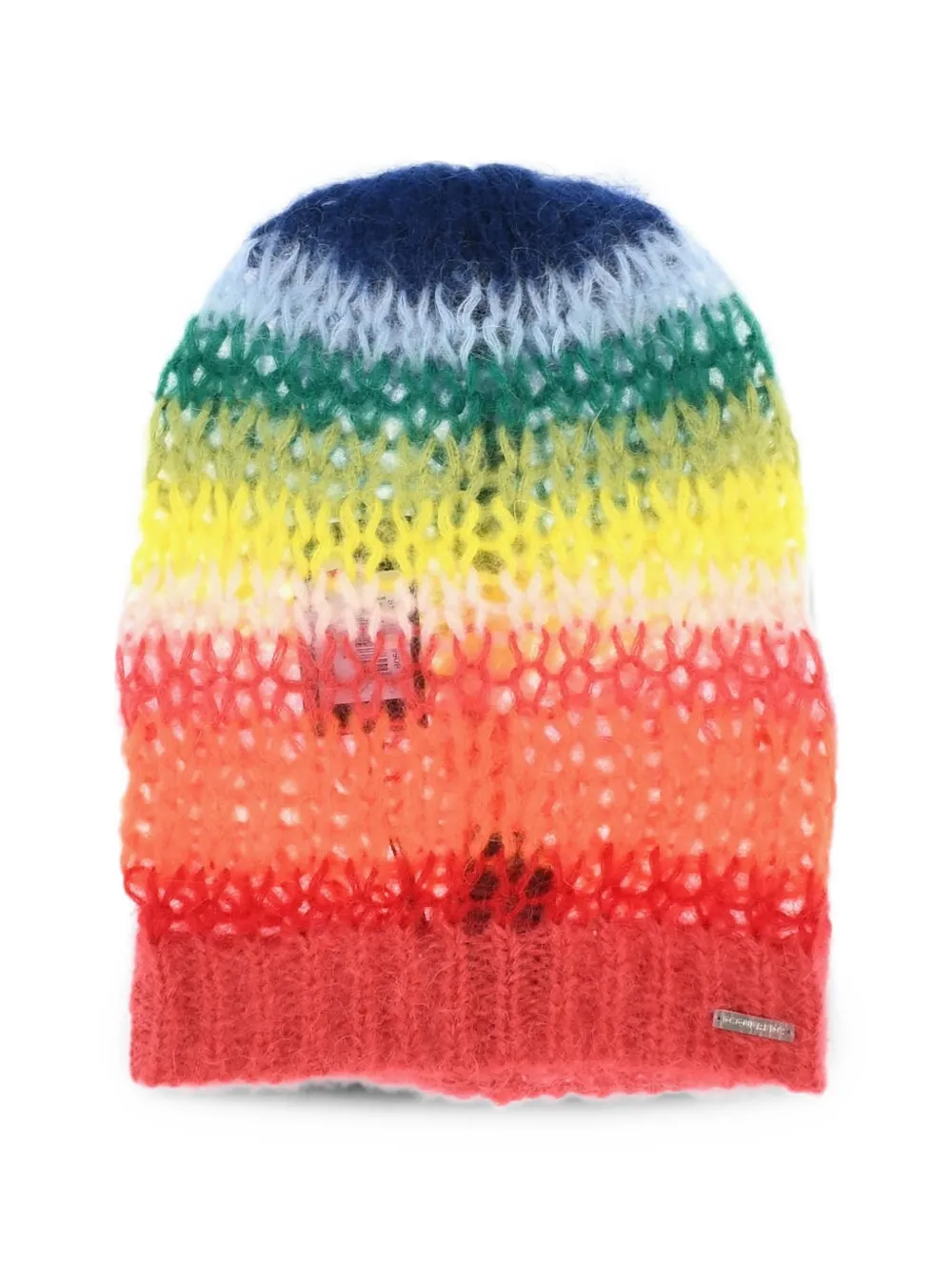 DSQUARED2 ombré open-knit beanie hat - Rot