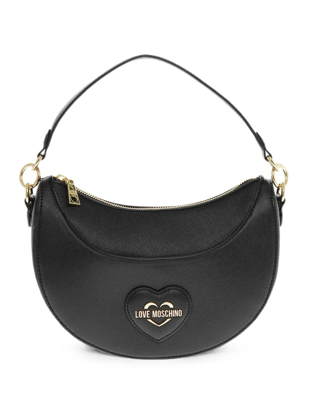 Love Moschino heart-patch shoulder bag - Black