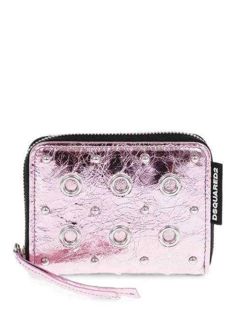DSQUARED2 eyelet-embellished studded wallet