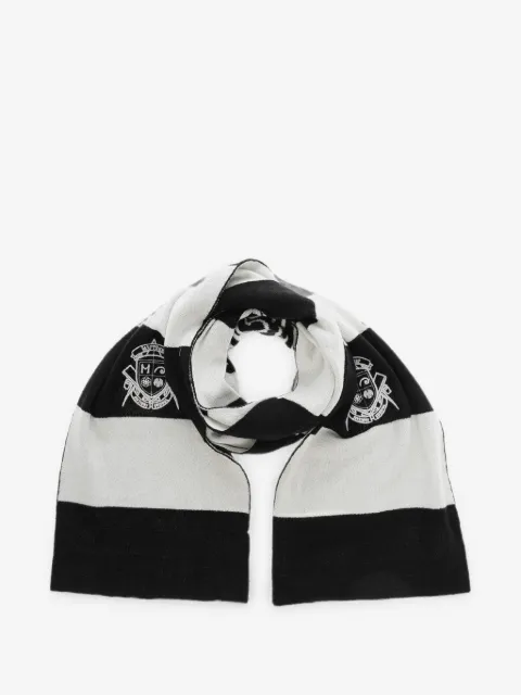 MSFTSrep striped-pattern embroidered-logo scarf