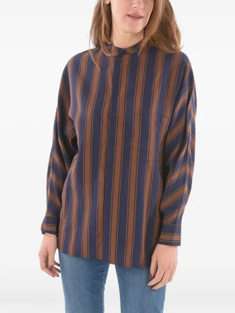 Woolrich Scully collarless striped shirt
