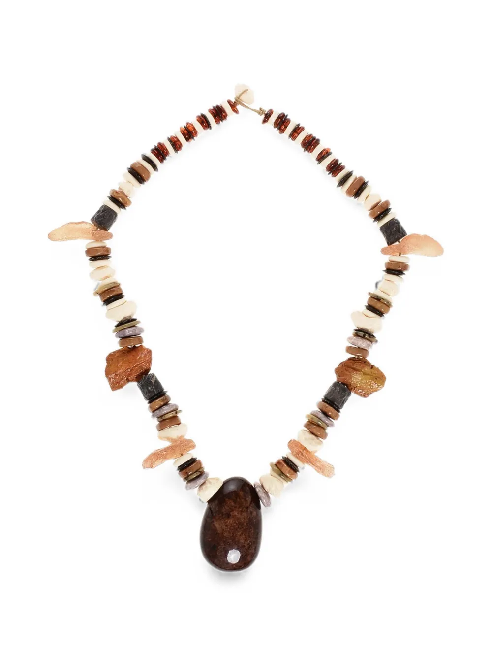 DSQUARED2 stone-pendant necklace - Braun
