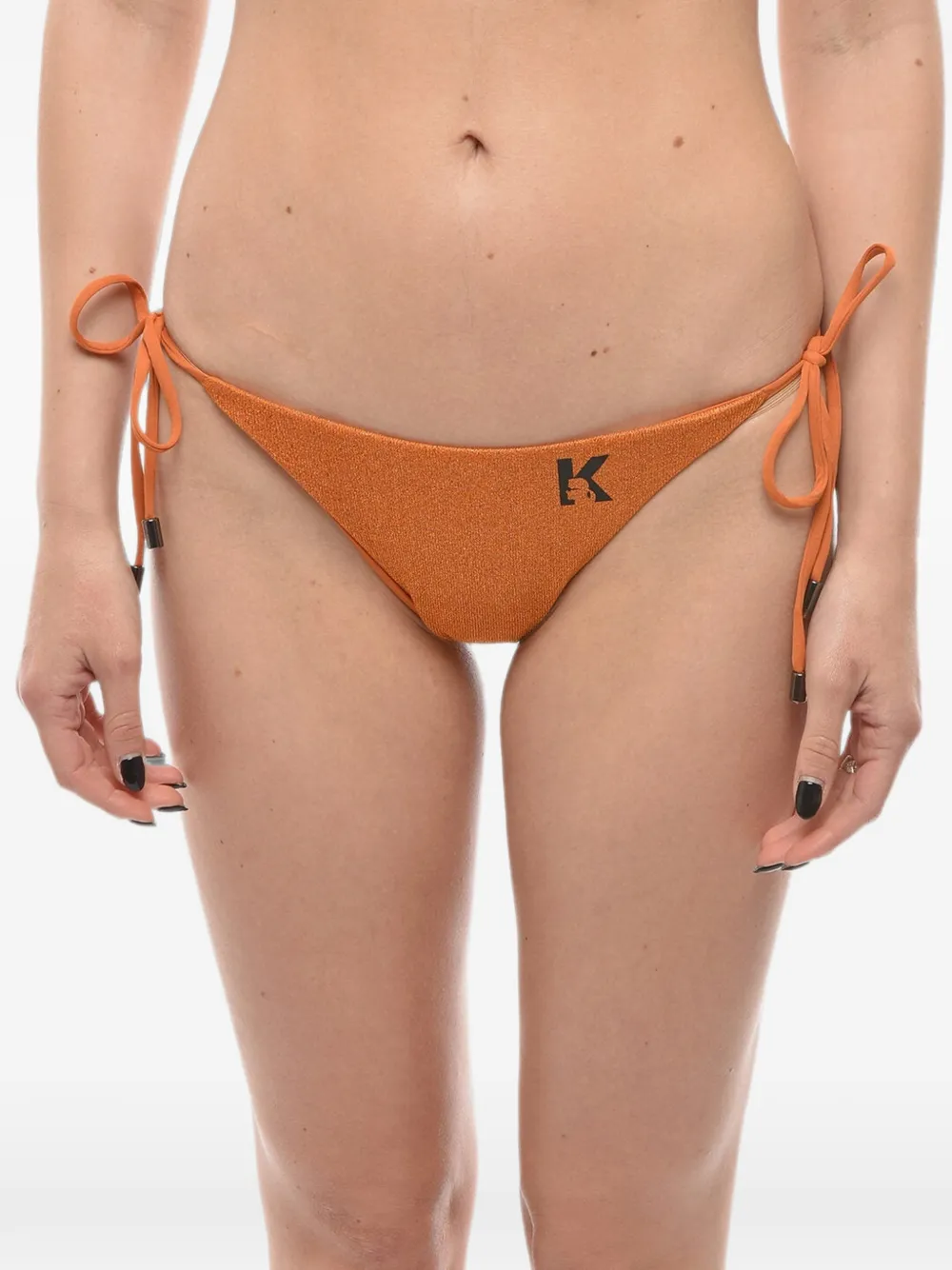 Karl Lagerfeld Bikinihöschen mit Schleifenverschluss - Orange