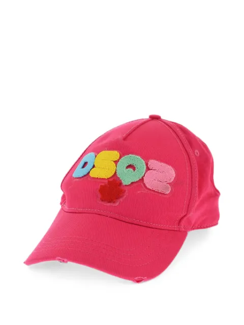 DSQUARED2 logo-embroidered distressed baseball cap