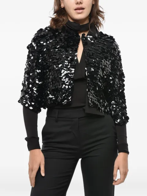 P.A.R.O.S.H. sequin-embellished cropped jacket