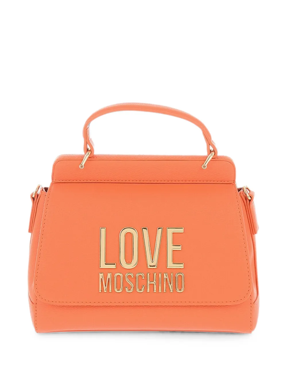 Moschino logo-plaque tote bag - Orange