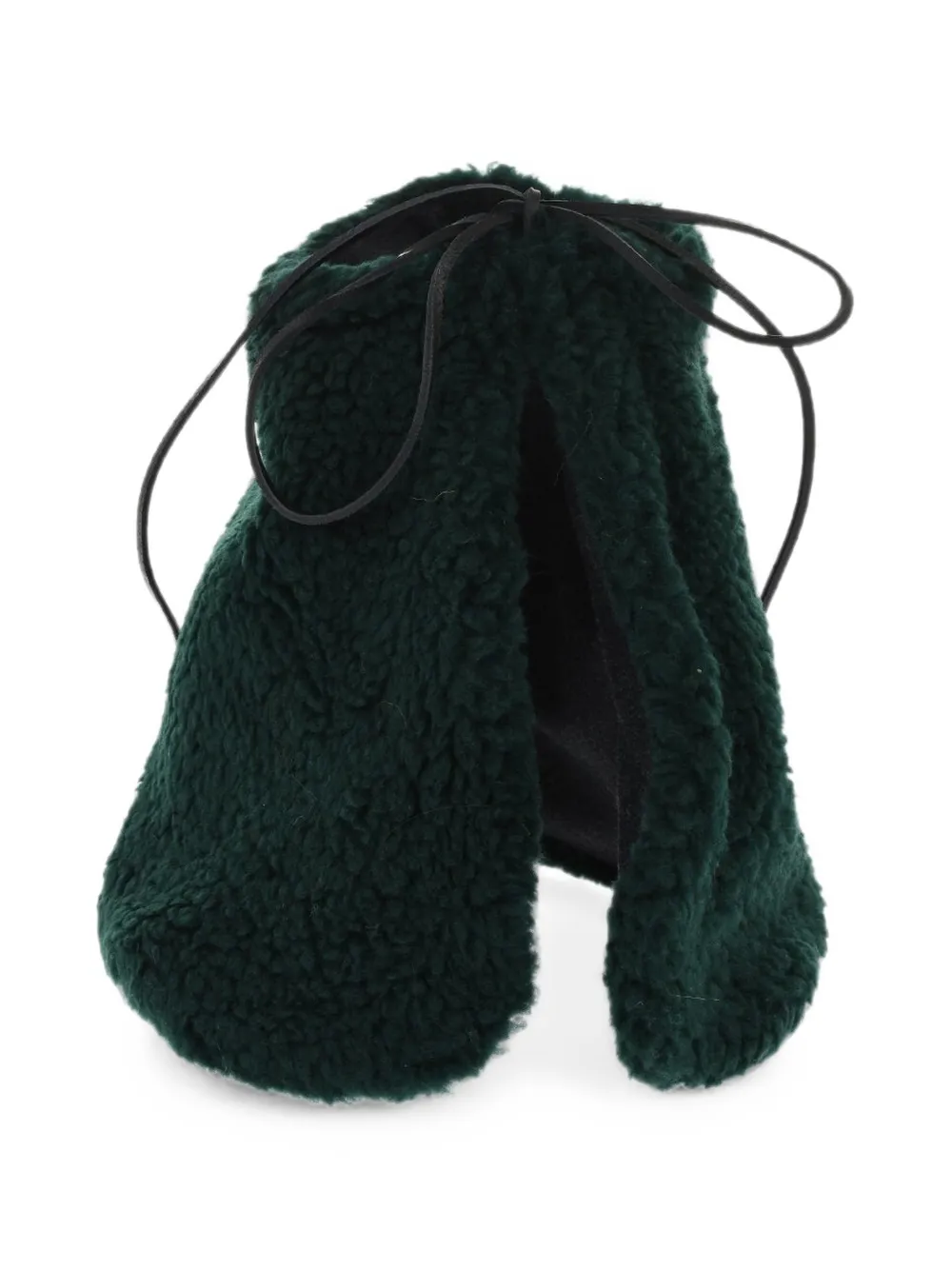 DSQUARED2 faux-shearling drawstring scarf - Grün