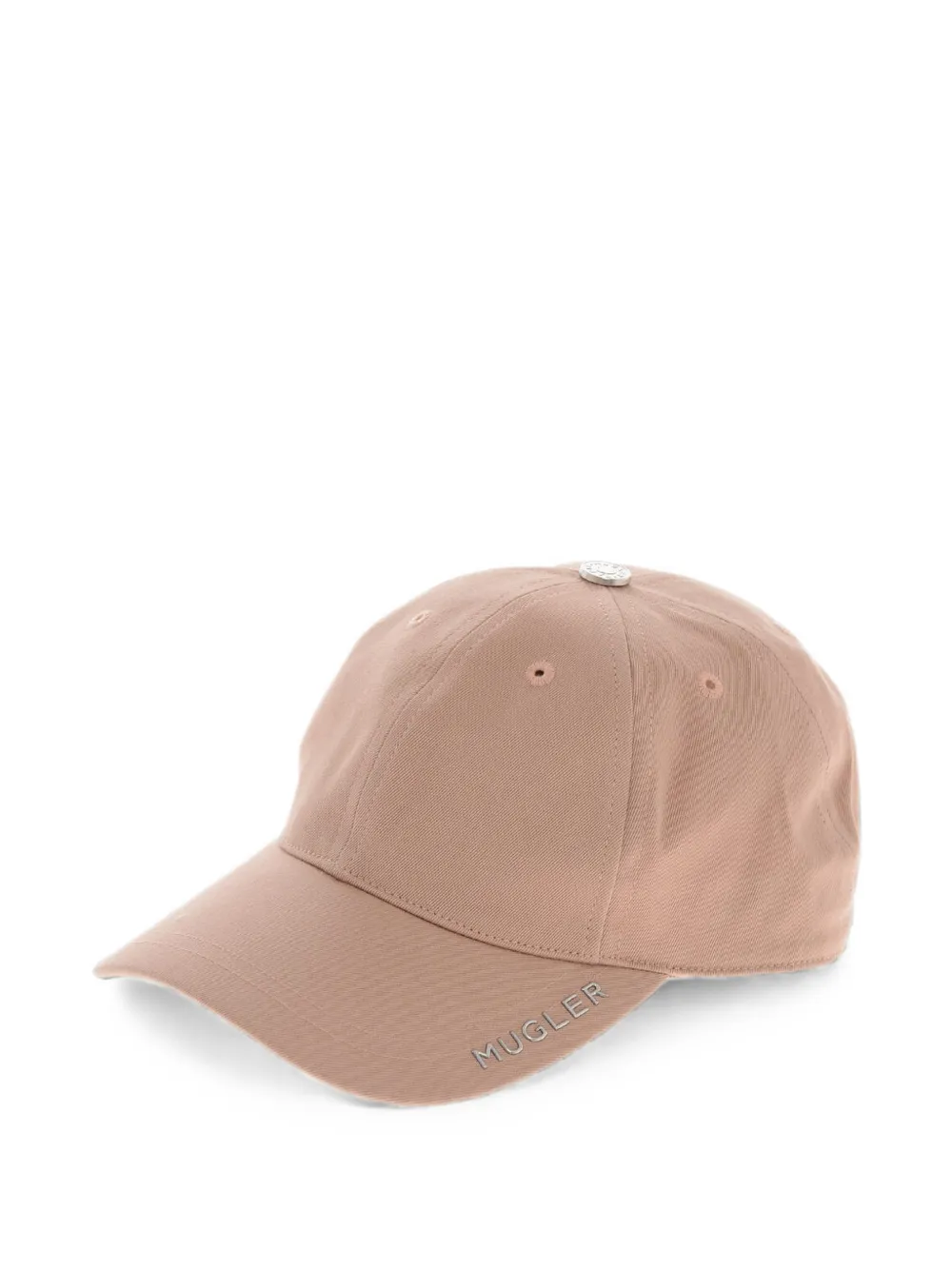 Mugler logo-plaque baseball cap - Nude