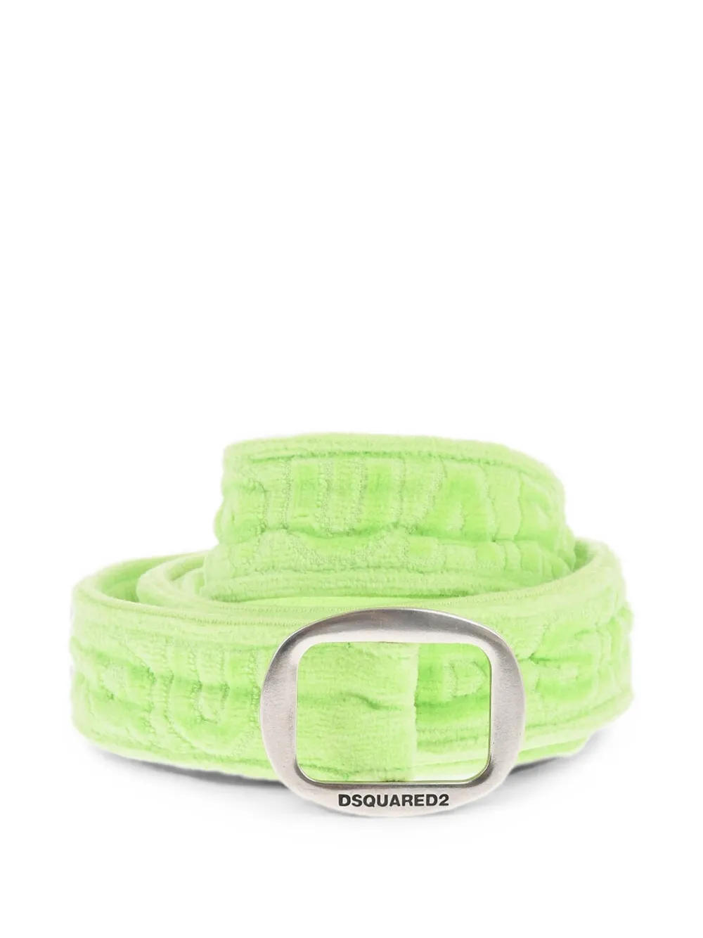 DSQUARED2 Twin Beach logo-embossed terry belt - Green