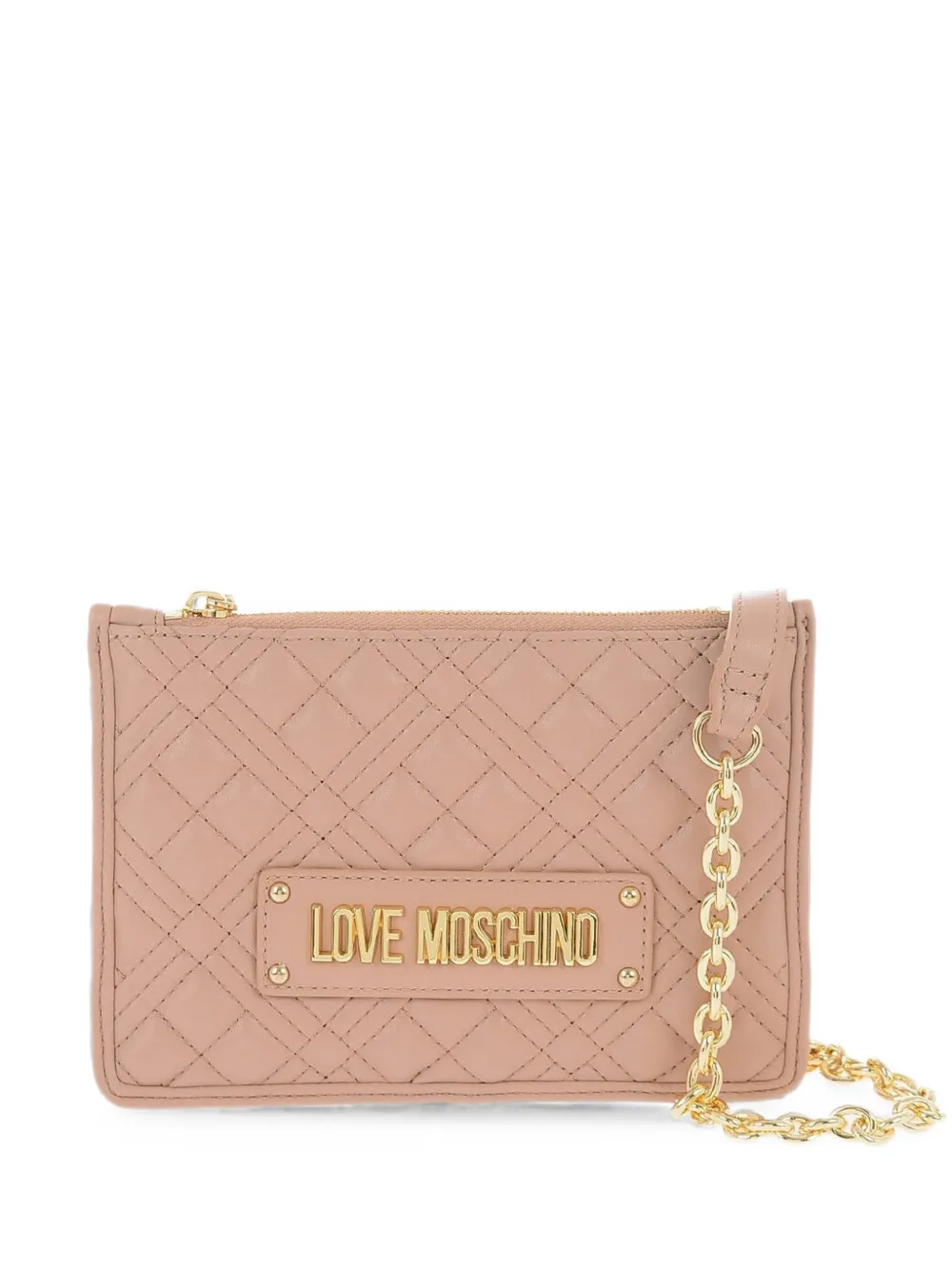 Moschino quilted cross body bag - Nude