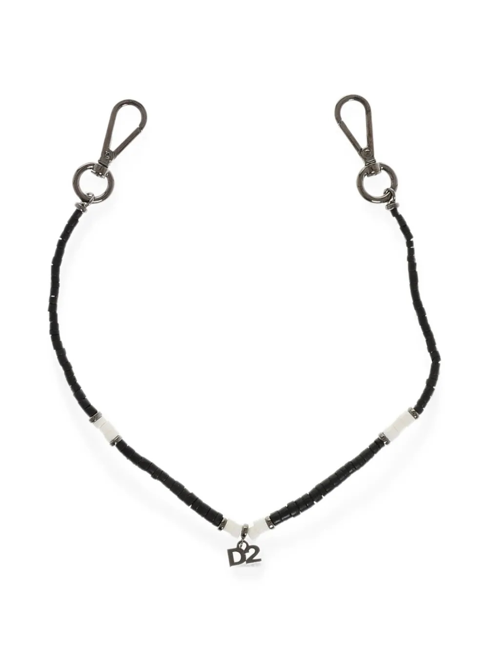 DSQUARED2 shell and logo charm necklace - Schwarz
