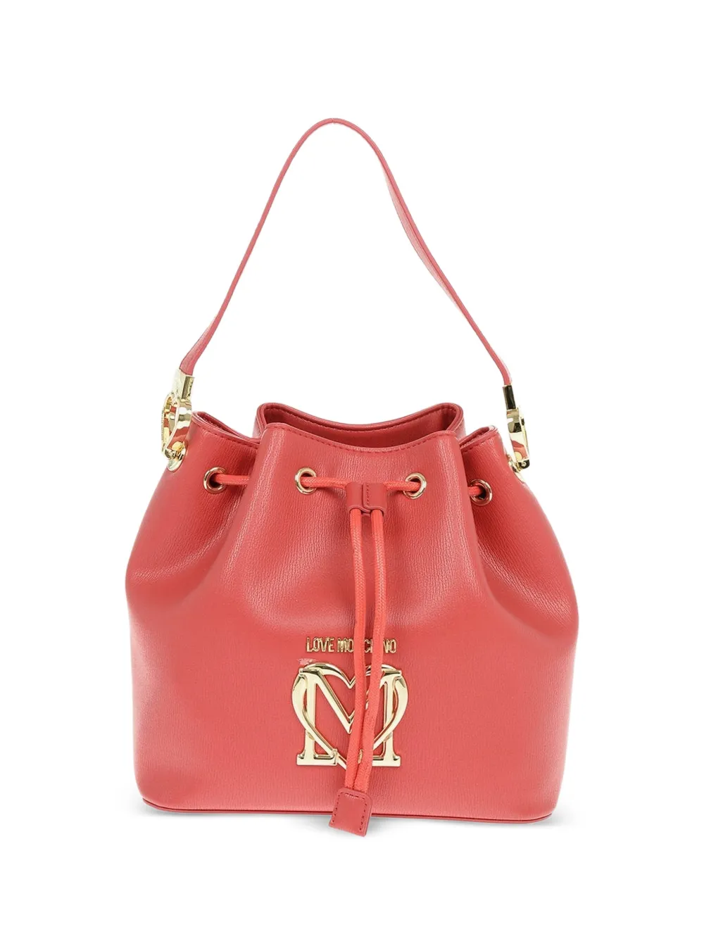 Love Moschino logo-plaque bucket bag - Rot