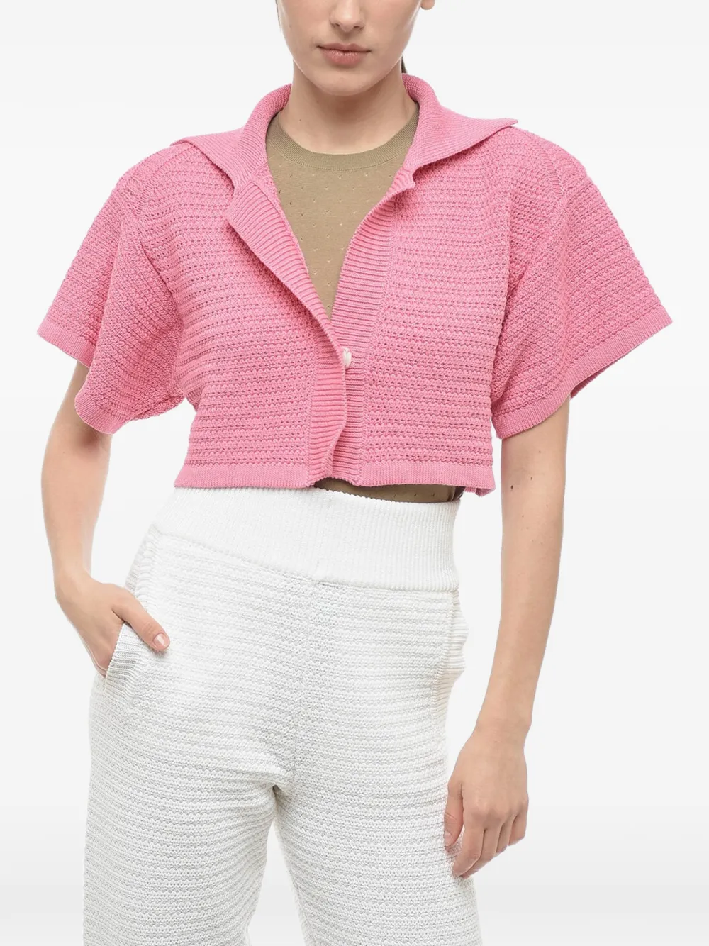 ART ESSAY short-sleeve cardigan - Rosa