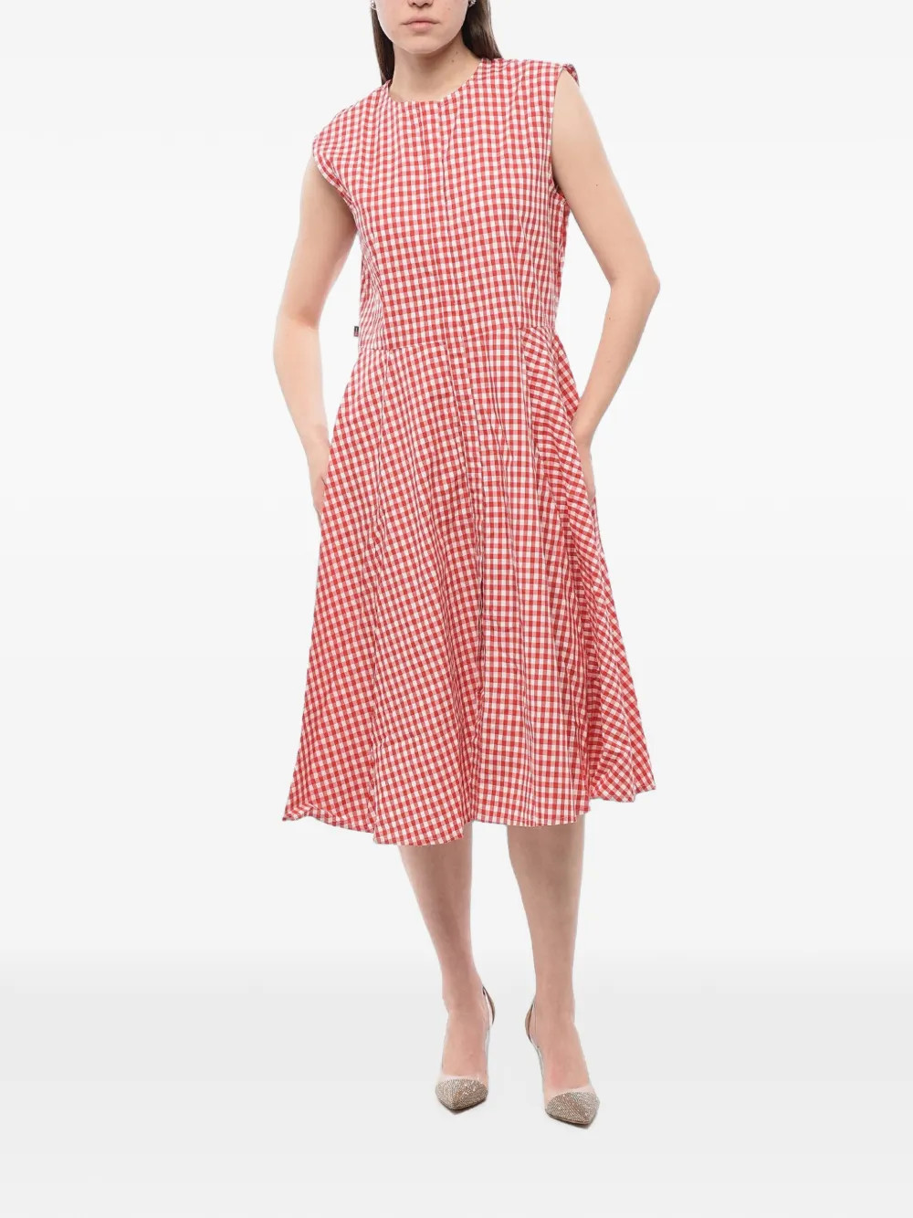 Woolrich Archive gingham-pattern sleeveless midi dress - Rot