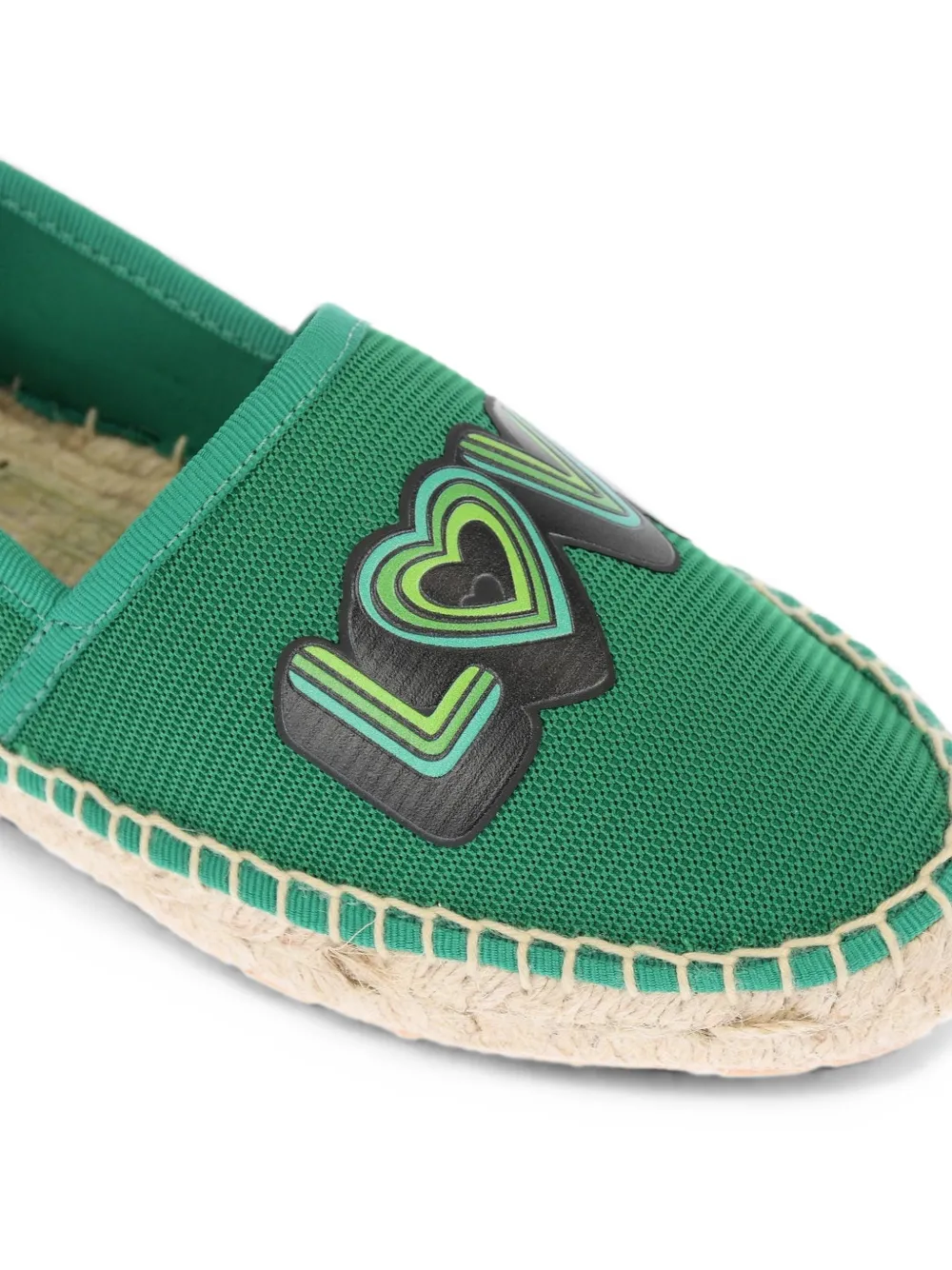 Moschino logo-print espadrilles Groen