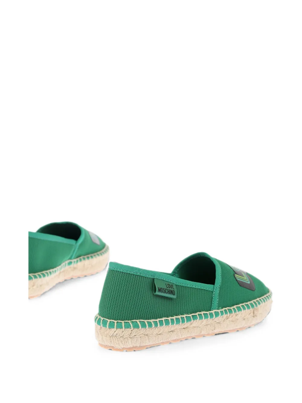 Moschino logo-print espadrilles Groen