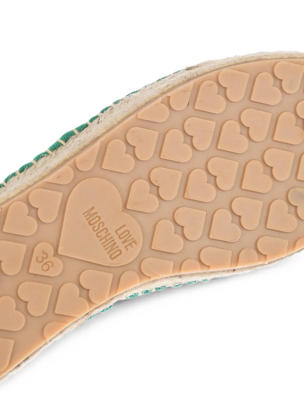 Moschino logo-print espadrilles Groen