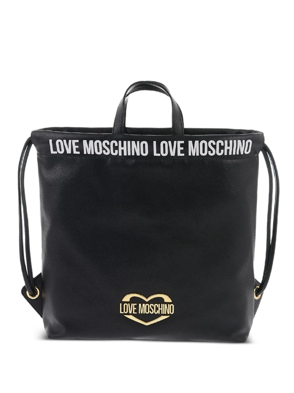 Moschino logo-print heart-motif tote bag - Black