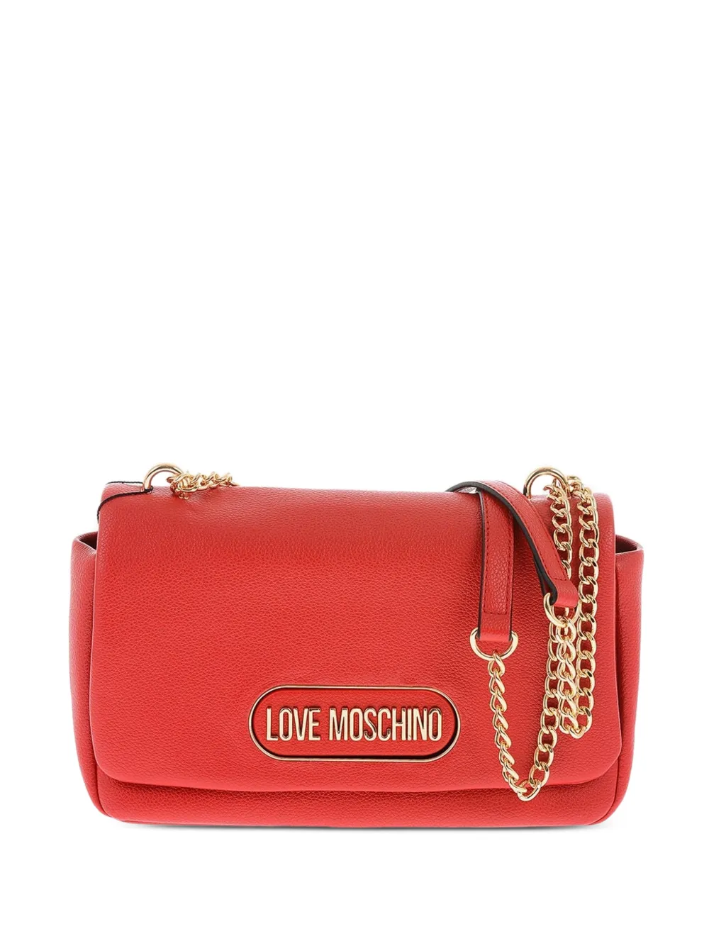 Love Moschino logo-detail shoulder bag - Red