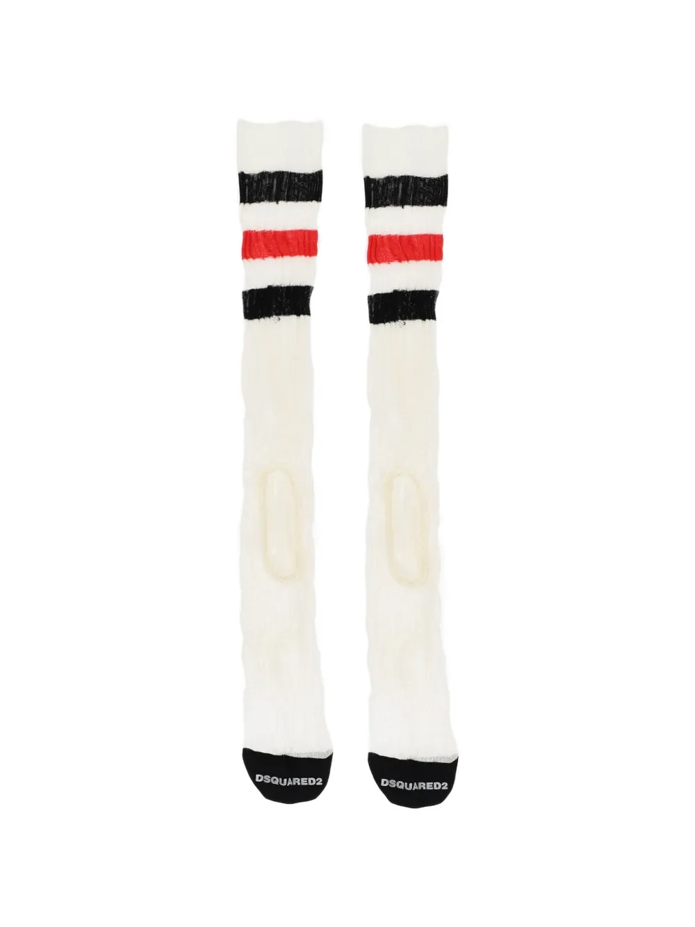 DSQUARED2 striped ribbed socks - Weiß