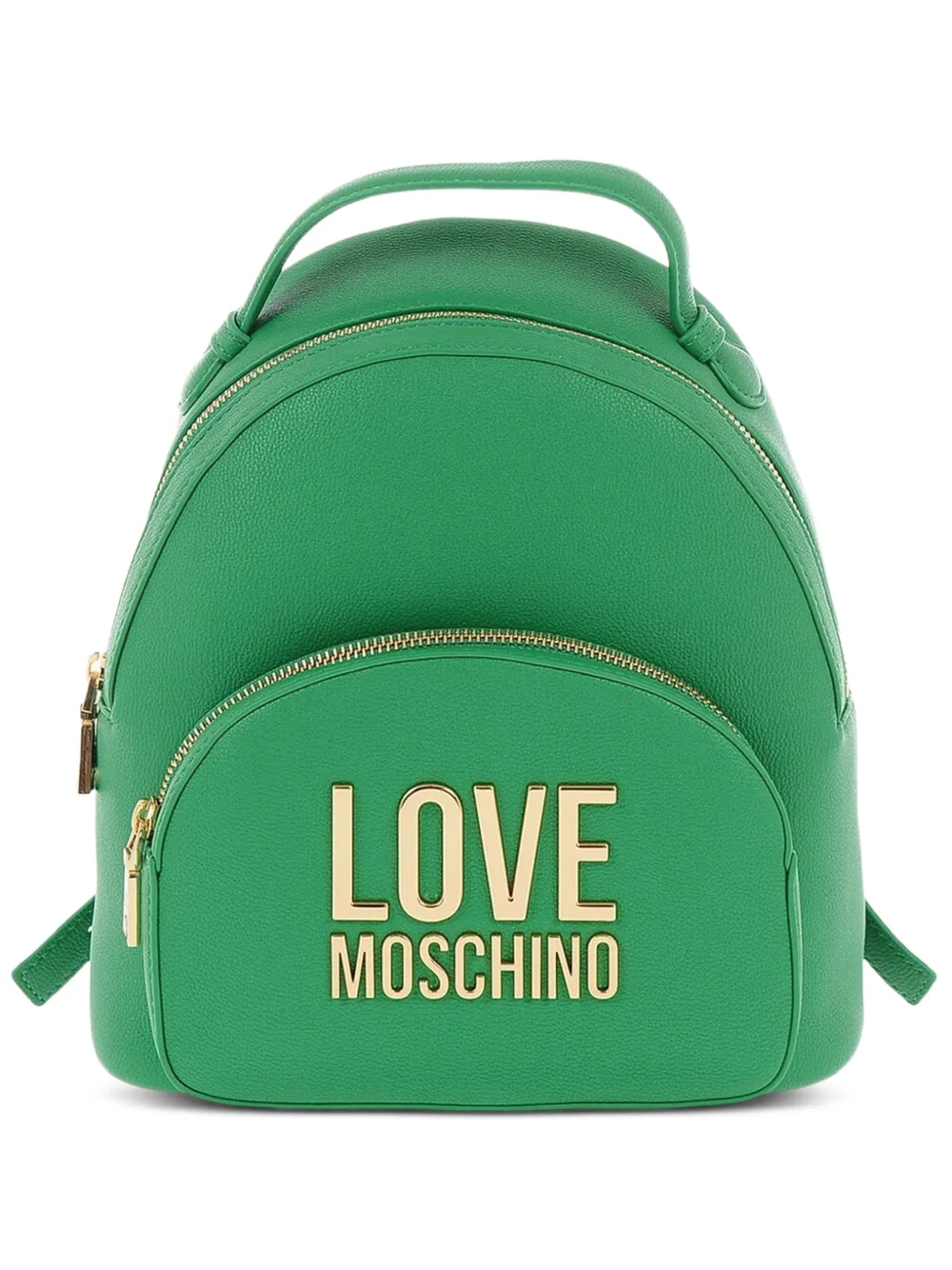 Love Moschino logo-plaque backpack - Grün