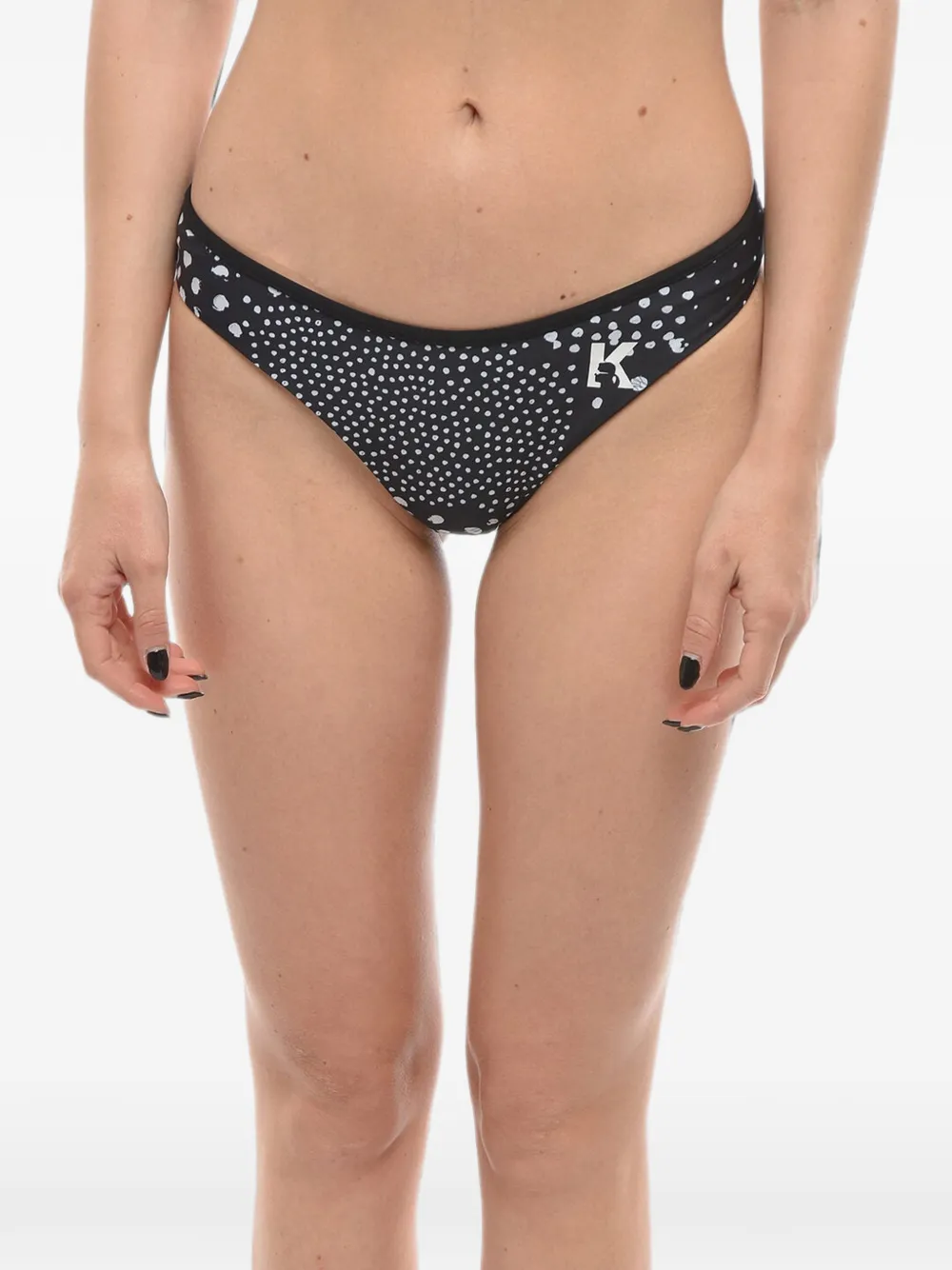 Karl Lagerfeld Bikinihöschen mit Polka Dots - Schwarz