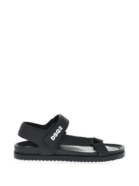 DSQUARED2 logo-print touch-strap sandals