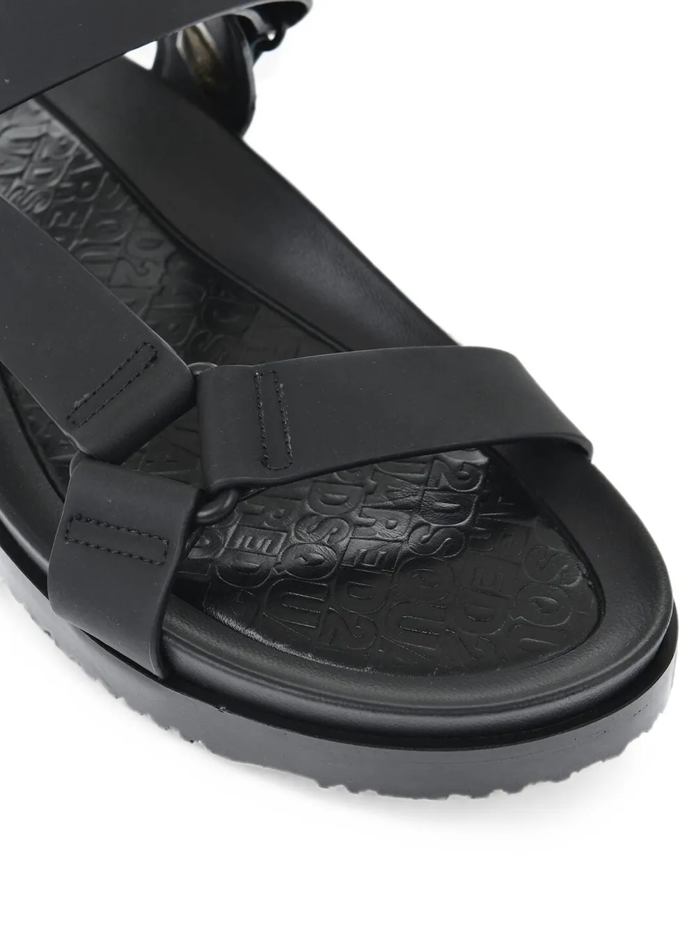 DSQUARED2 logo-print touch-strap sandals Zwart