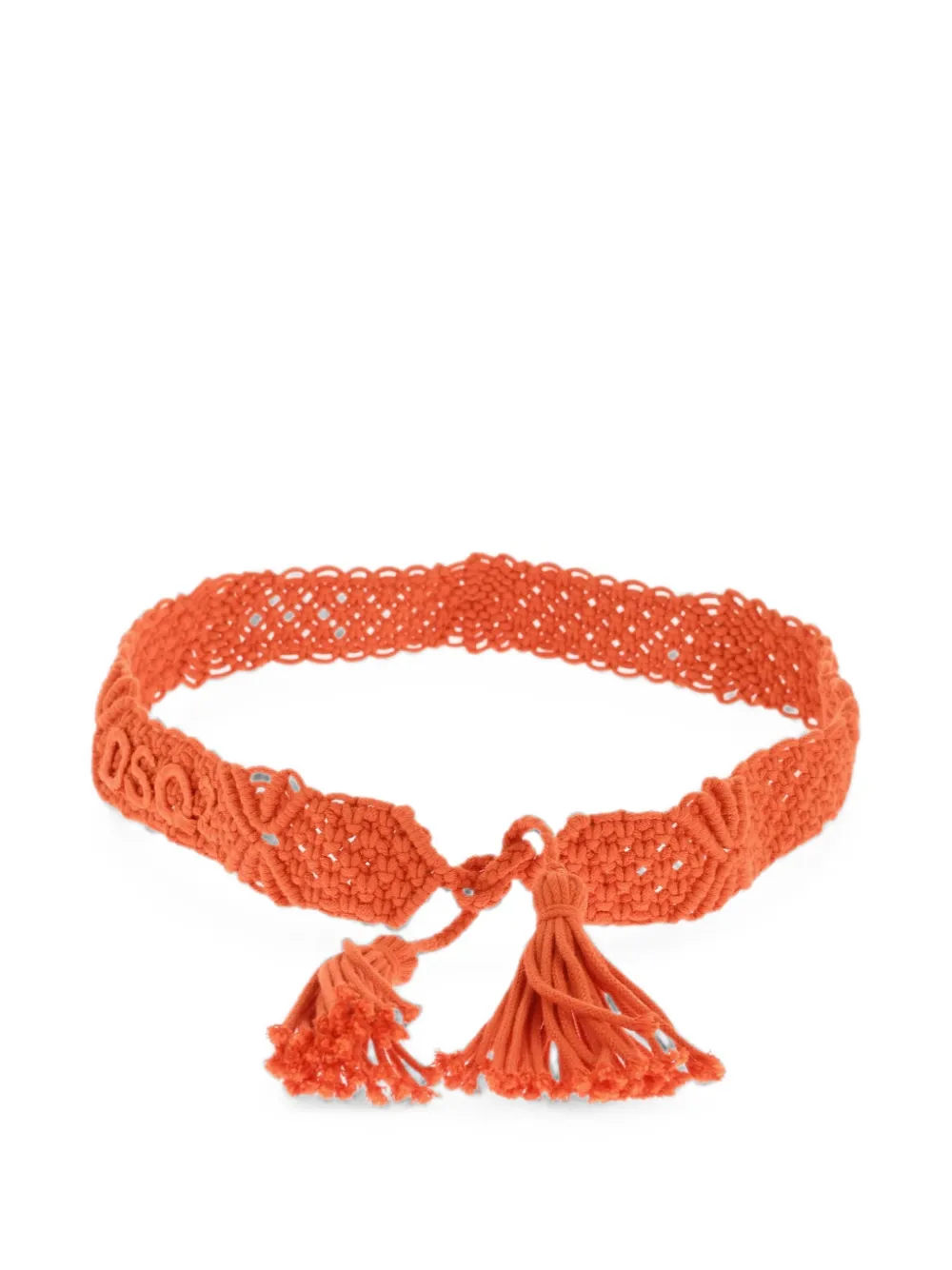 DSQUARED2 macramé tassel belt - Orange