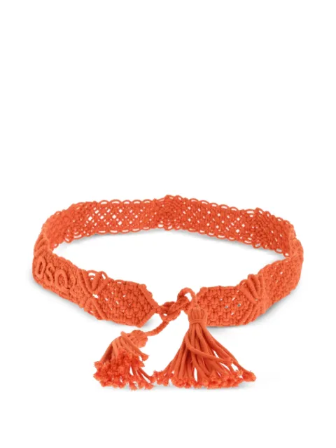 DSQUARED2 cinturón de macramé con borlas