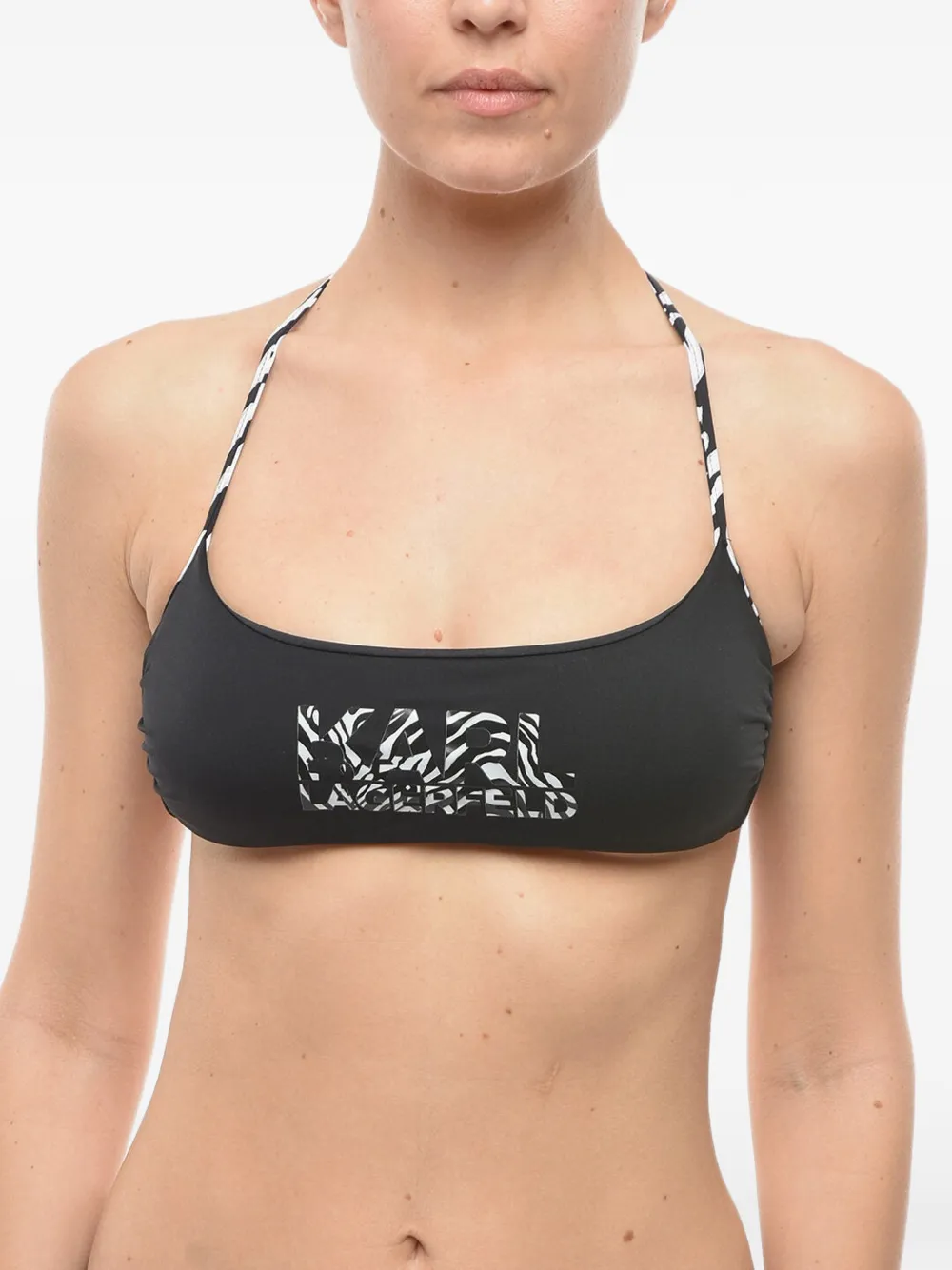 Karl Lagerfeld Bikini mit Logo-Print - Schwarz