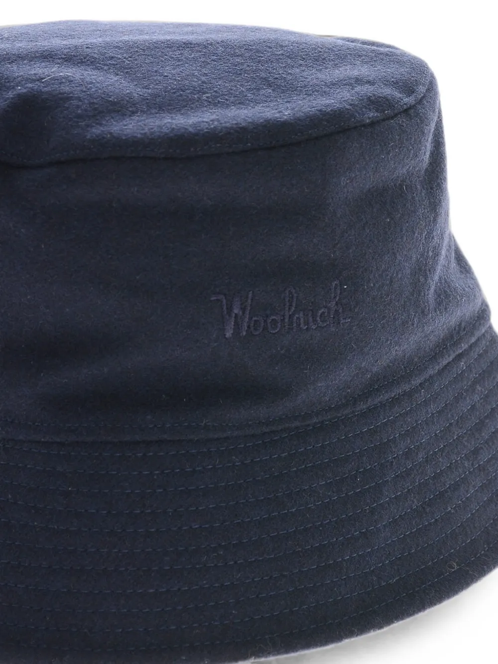 Woolrich logo-embroidered bucket hat Blauw