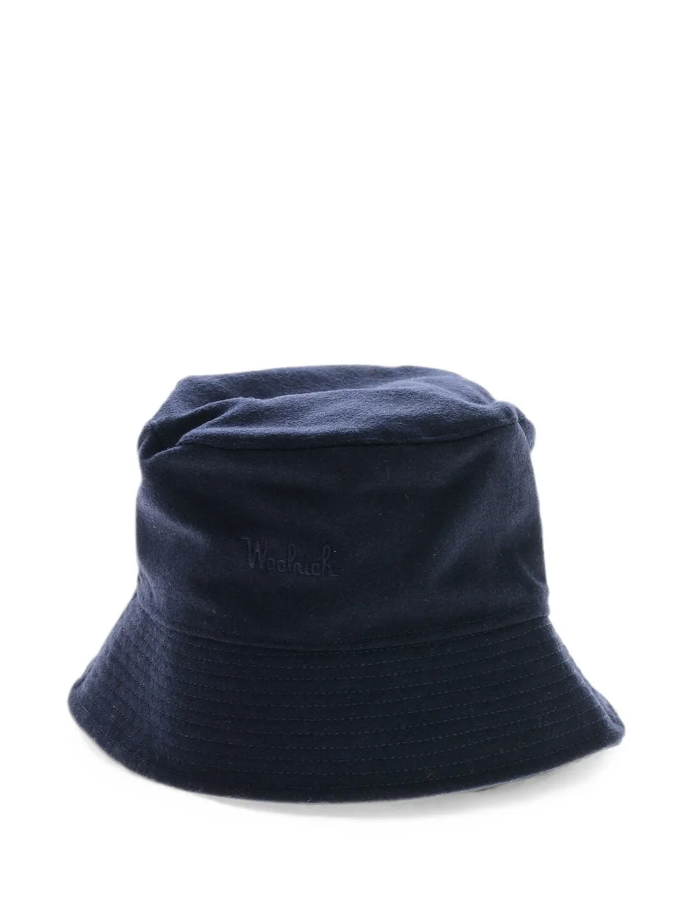 Woolrich logo-embroidered bucket hat Blauw