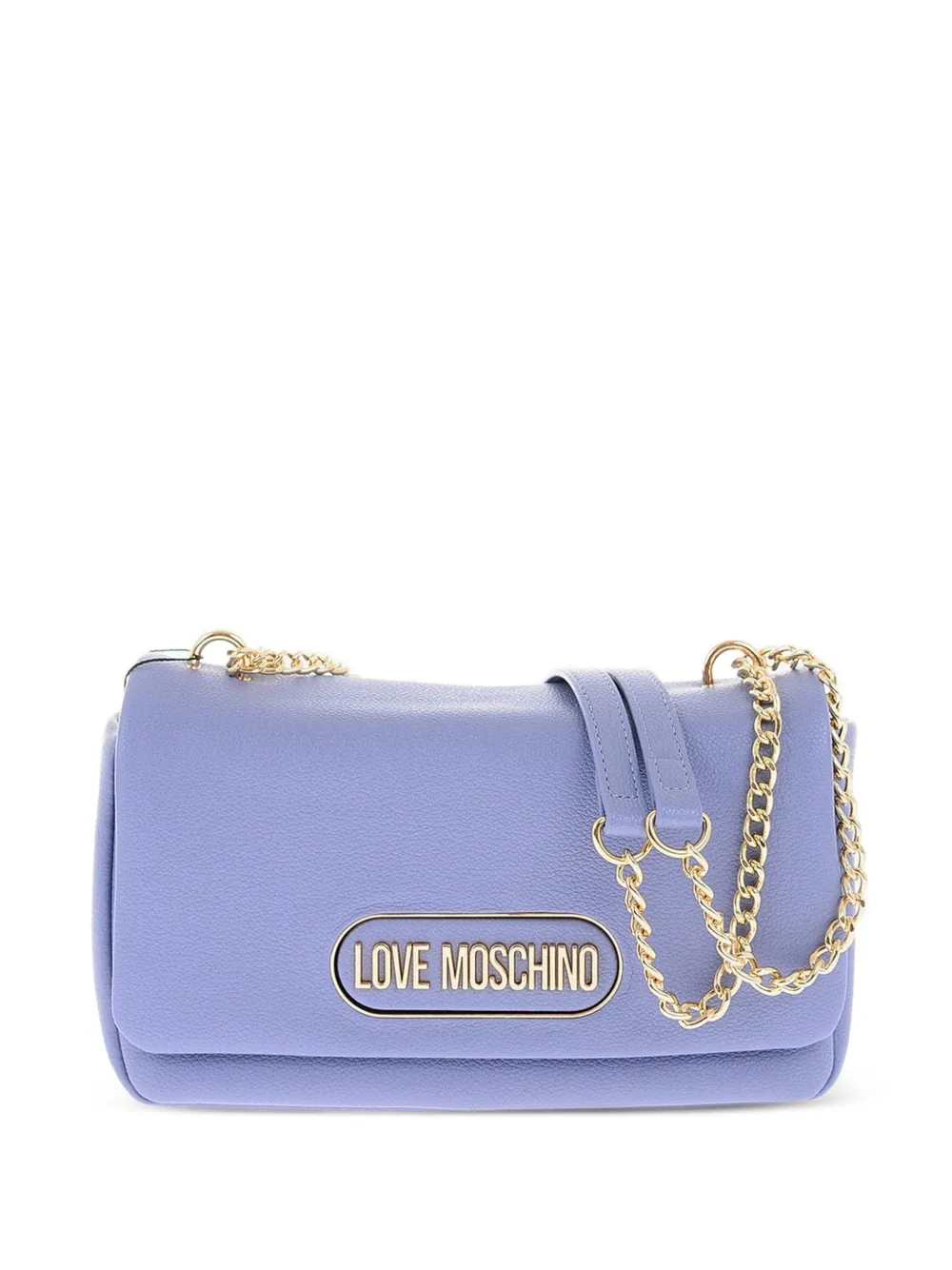 Moschino logo-plaque shoulder bag - Violett