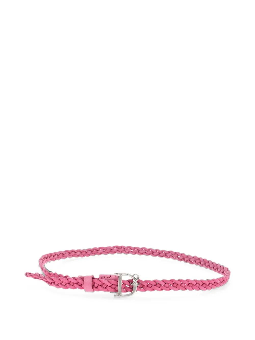 DSQUARED2 braided logo-buckle belt - Pink