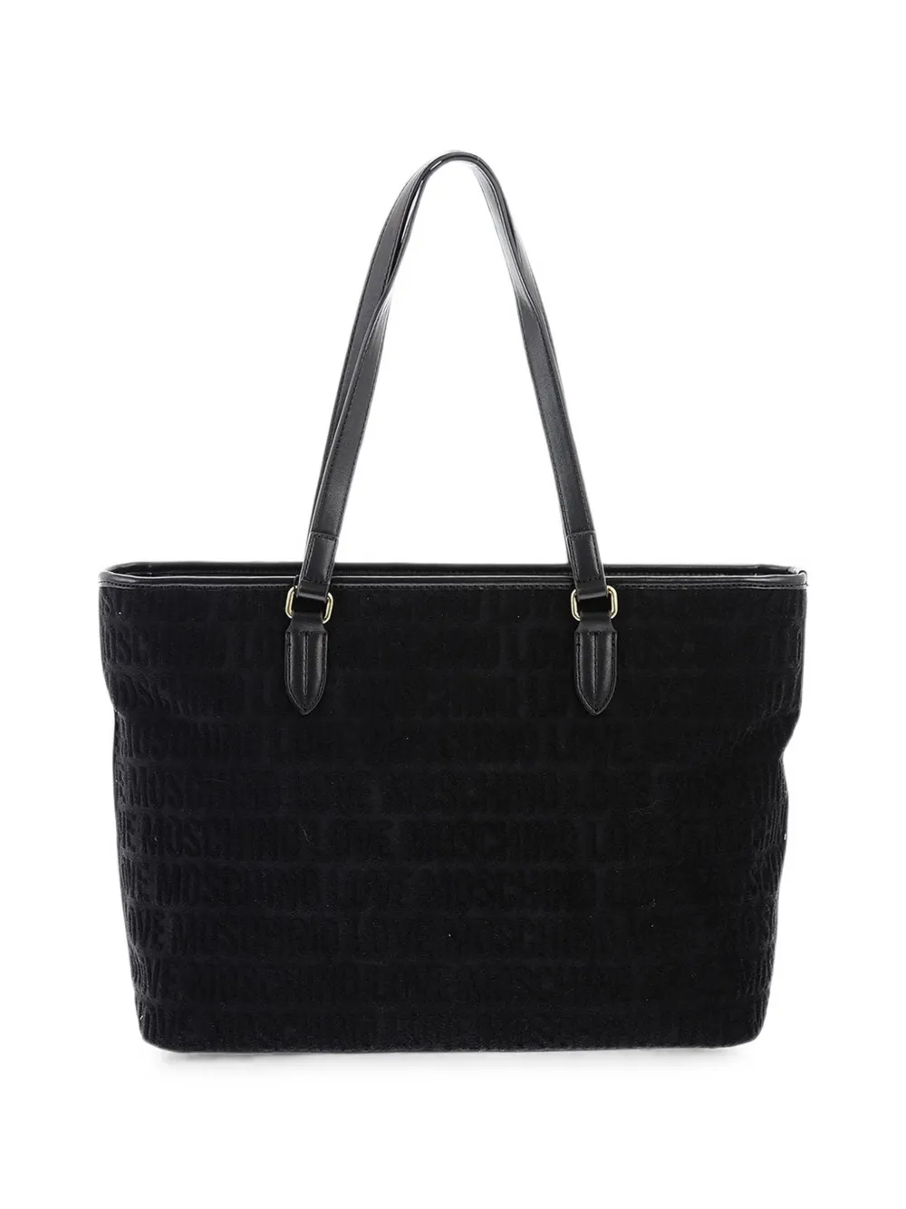 Moschino Love Terry embossed logo tote bag - Black