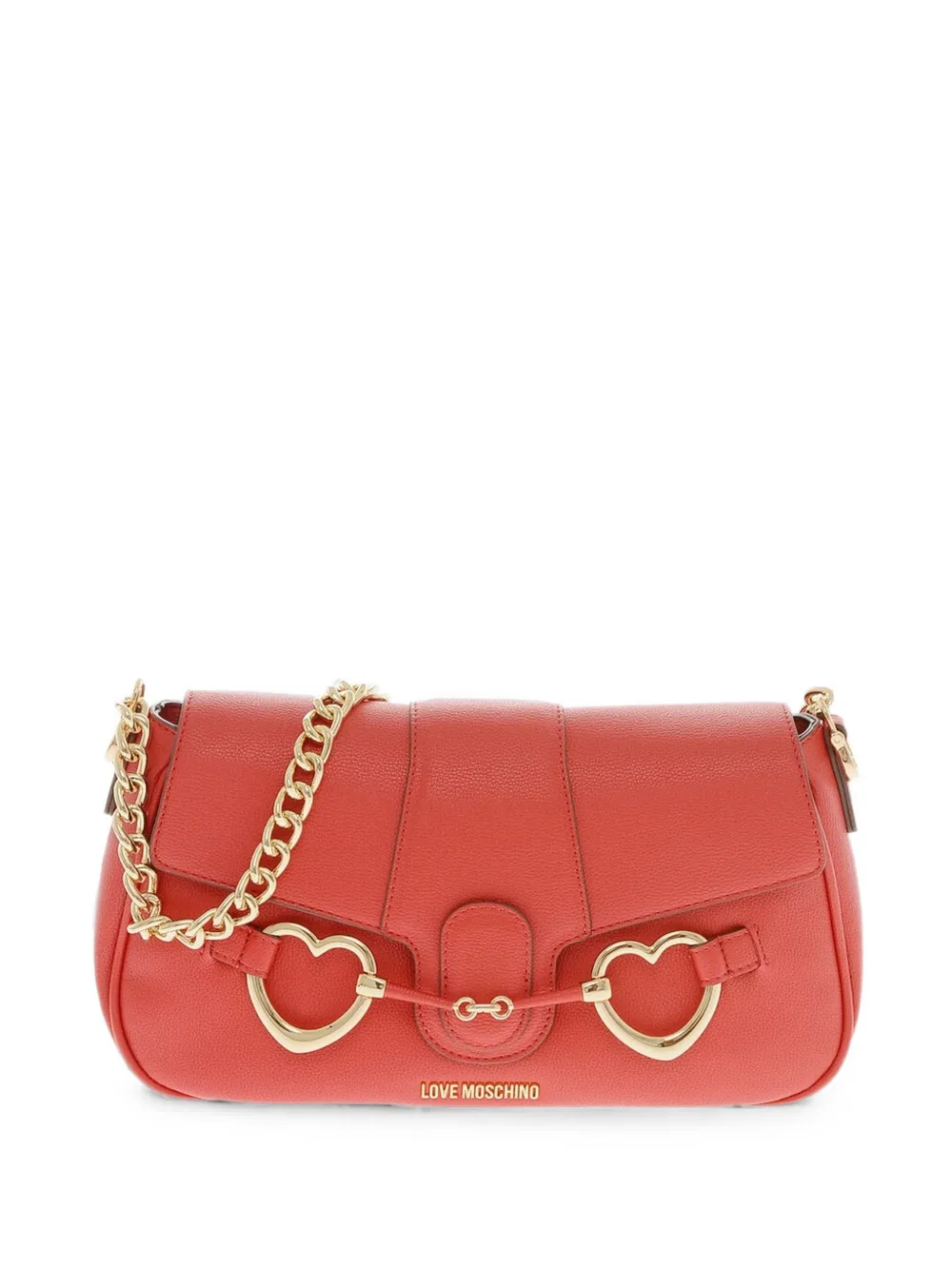 Love Moschino heart-bit shoulder bag - Red