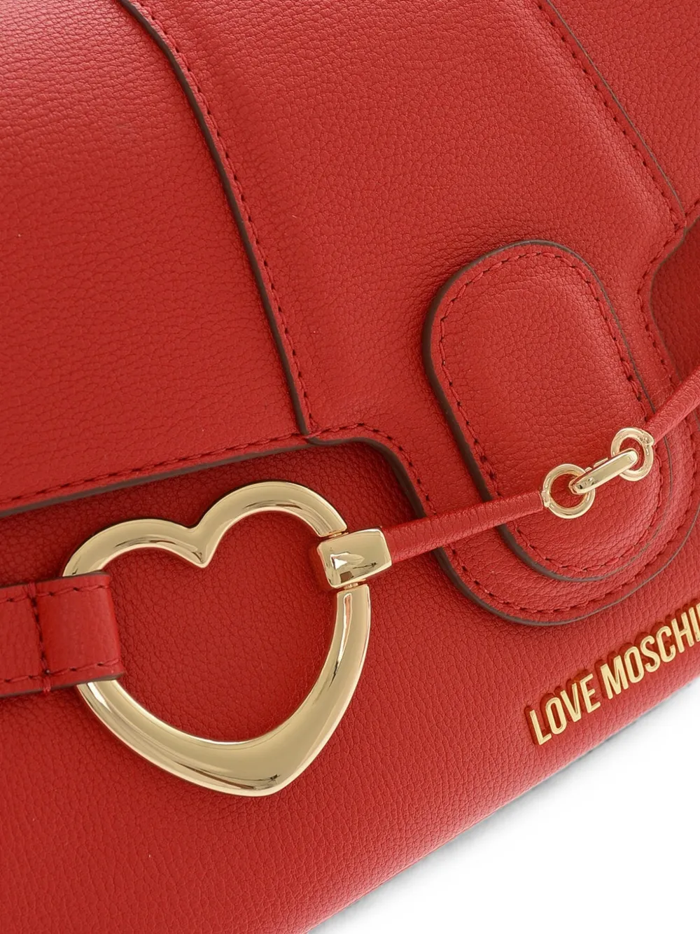Love Moschino heart-bit shoulder bag Rood