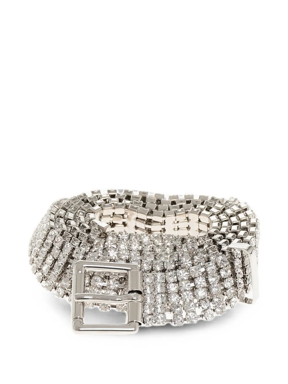 DSQUARED2 crystal-embellished belt - Silver