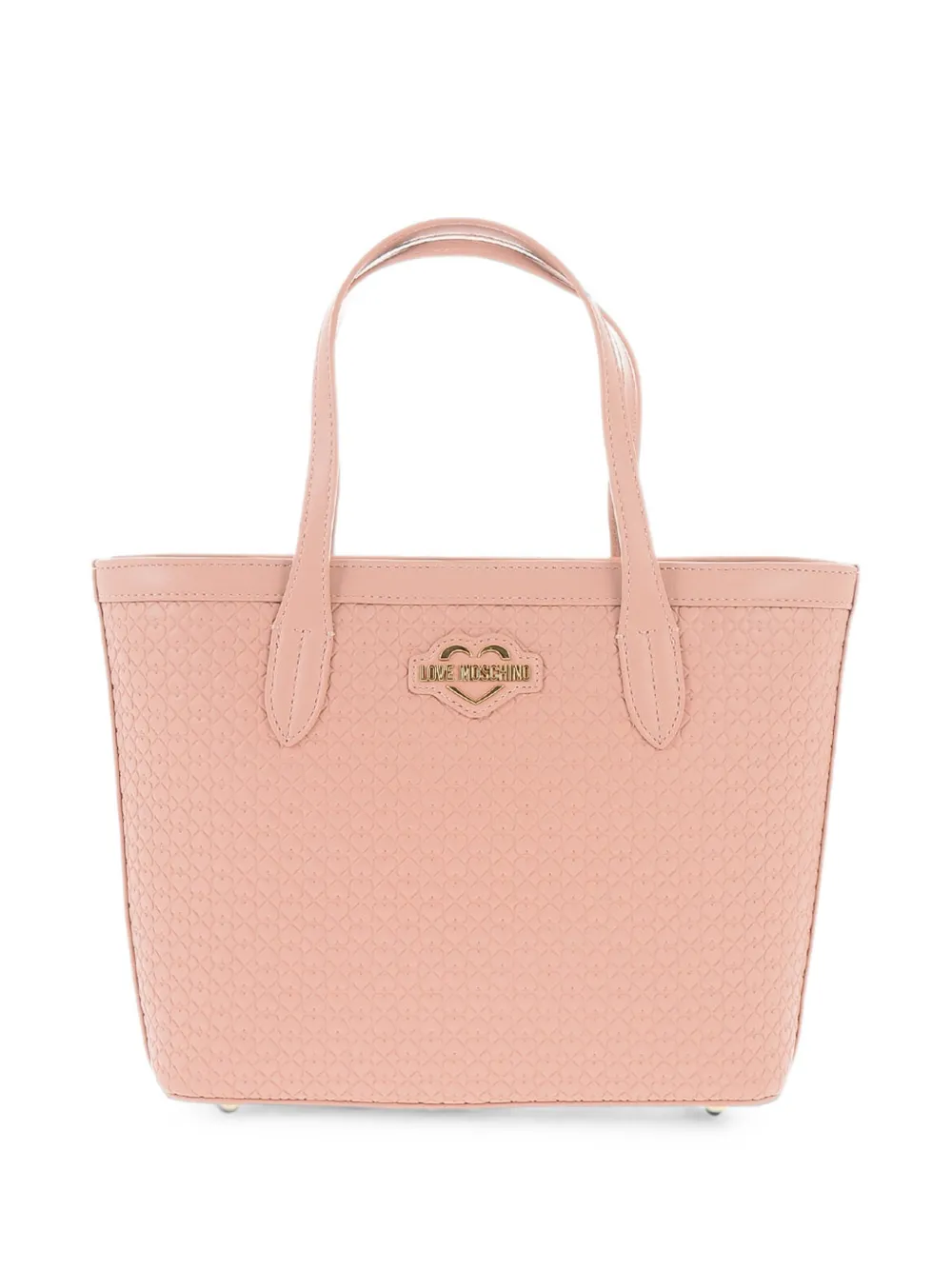 Moschino Valentina heart-embossed tote bag - Pink