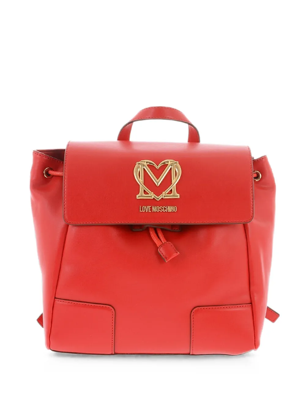 Moschino logo-plaque backpack - Rot